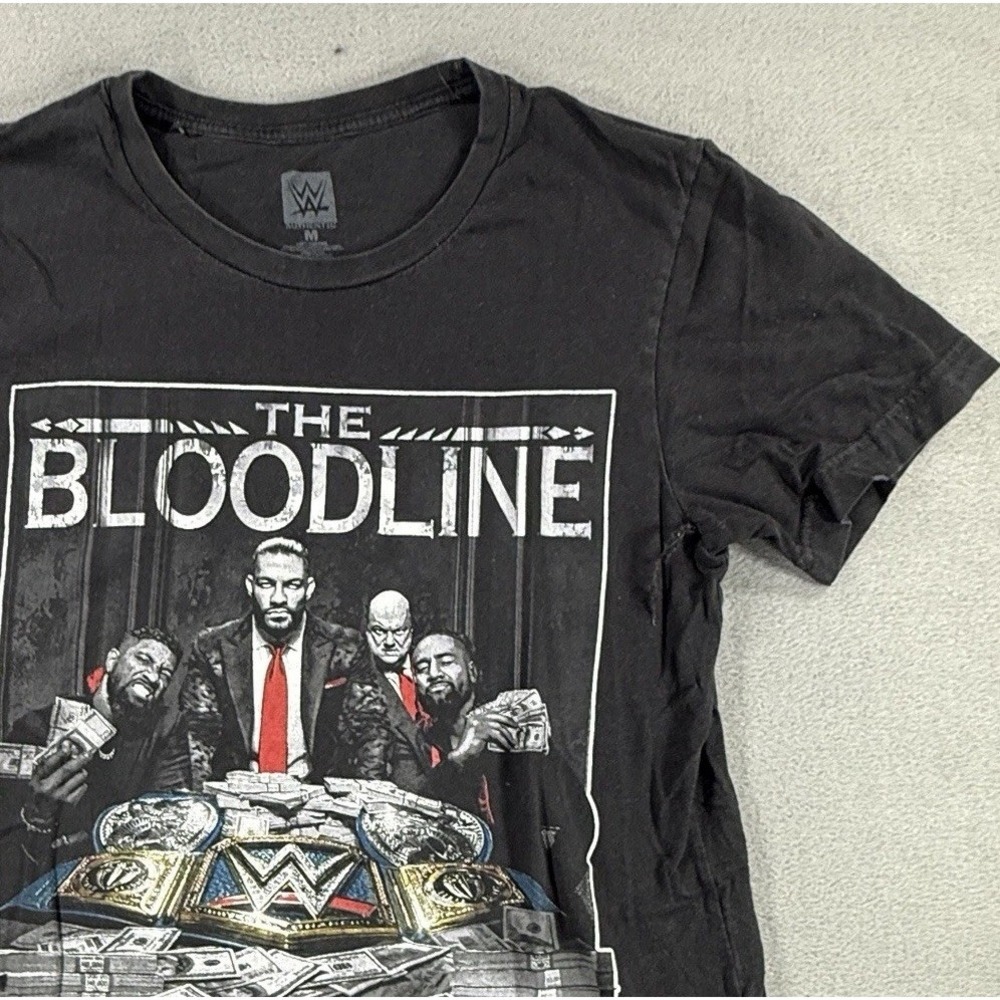 WWE The Bloodline Roman Reigns We The Ones Authentic Black T-shirt Adult Size M‎